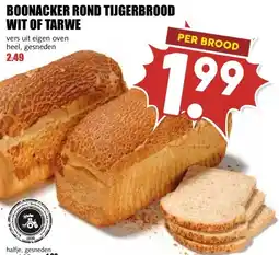 MCD Supermarkt BOONACKER ROND TIJGERBROOD WIT OF TARWE aanbieding