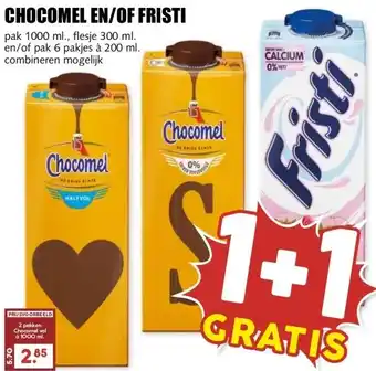 MCD Supermarkt CHOCOMEL EN/OF FRISTI aanbieding