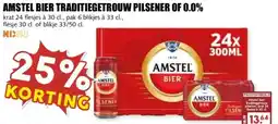 MCD Supermarkt AMSTEL BIER TRADITIEGETROUW PILSENER OF 0.0% aanbieding