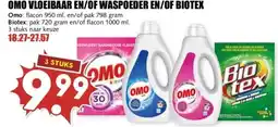 MCD Supermarkt OMO VLOEIBAAR EN/OF WASPOEDER EN/OF BIOTEX aanbieding