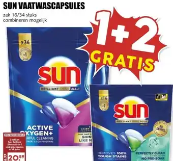 MCD Supermarkt SUN VAATWASCAPSULES aanbieding