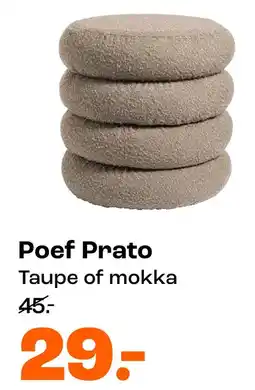 Kwantum Poef Prato aanbieding