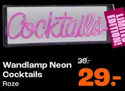 Kwantum Wandlamp Neon Cocktails aanbieding