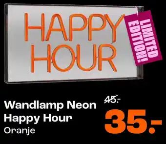 Kwantum Wandlamp Neon Happy Hour aanbieding