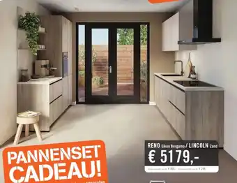Keukendepot RENO Eiken Bergamo / LINCOLN Zand aanbieding