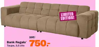 Kwantum Bank Regalo Taupe, 3,5 zits aanbieding
