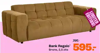 Kwantum Bank Regalo Brons, 2,5 zits aanbieding