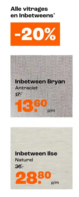 Kwantum Alle vitrages en Inbetweens aanbieding