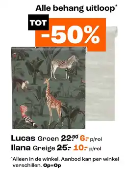 Kwantum Alle behang uitloop aanbieding