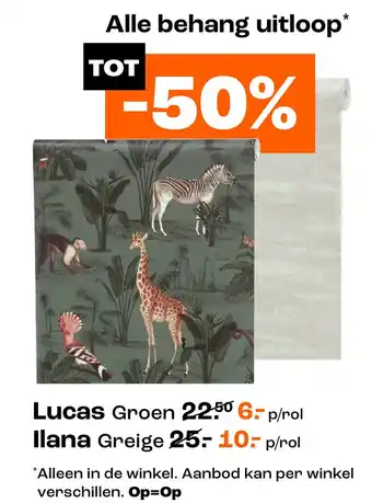 Kwantum Alle behang uitloop aanbieding