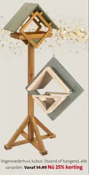 Intratuin Vogelvoederhuis kubus. aanbieding