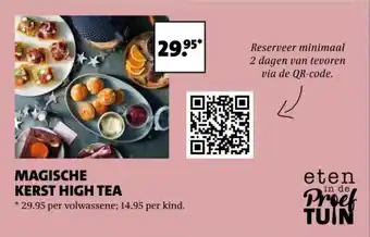 Intratuin Magische kerst high tea aanbieding