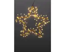 Hornbach LAFIORA Kerstverlichting LED metalen ster 125 lampjes warmwit 30 cm aanbieding