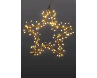 Hornbach LAFIORA Kerstverlichting LED metalen ster 125 lampjes warmwit 30 cm aanbieding