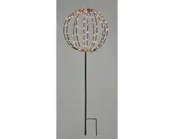 Hornbach LAFIORA Kerstverlichting LED lichtfiguur bal op steker metaal 96 lampjes warmwit Ø 25 cm aanbieding