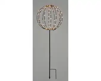 Hornbach LAFIORA Kerstverlichting LED lichtfiguur bal op steker metaal 96 lampjes warmwit Ø 25 cm aanbieding