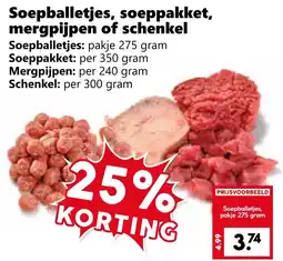 CoopCompact Soepballetjes, soeppakket, mergpijpen of schenkel aanbieding