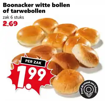 CoopCompact Boonacker witte bollen of tarwebollen aanbieding