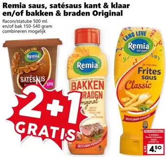 CoopCompact Remia saus, satésaus kant & klaar en/of bakken & braden Original aanbieding
