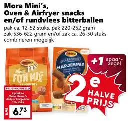 CoopCompact Mora Mini's, Oven & Airfryer snacks en/of rundvlees bitterballen aanbieding