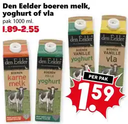 CoopCompact Den Eelder boeren melk, yoghurt of vla aanbieding
