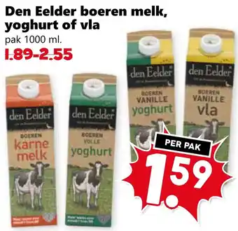 CoopCompact Den Eelder boeren melk, yoghurt of vla aanbieding
