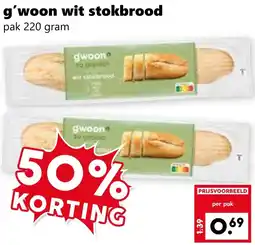 CoopCompact g'woon wit stokbrood aanbieding