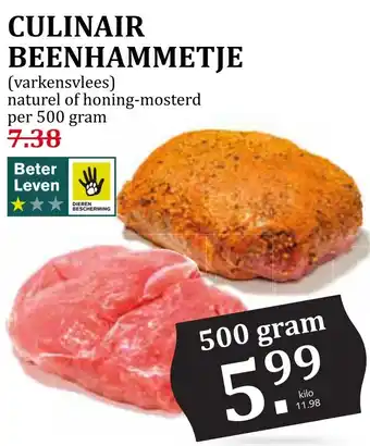 Coop CULINAIR BEENHAMMETJE aanbieding