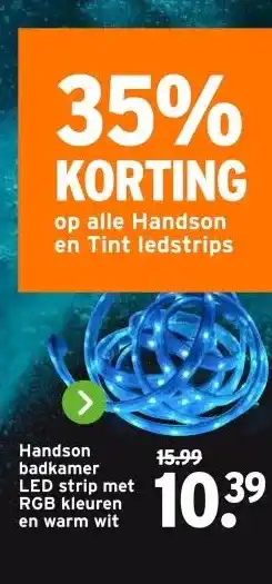 GAMMA Handson badkamer LED strip met RGB kleuren en warm wit aanbieding