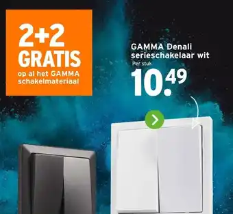 GAMMA GAMMA Denali serieschakelaar wit aanbieding