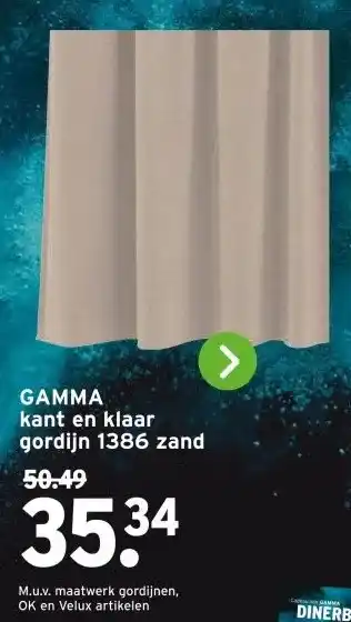 GAMMA GAMMA kant en klaar gordijn 1386 zand aanbieding