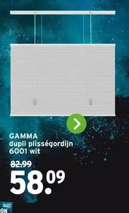 GAMMA GAMMA dupli plisségordijn 6001 wit aanbieding