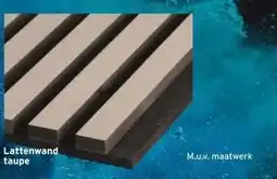 GAMMA Lattenwand taupe aanbieding
