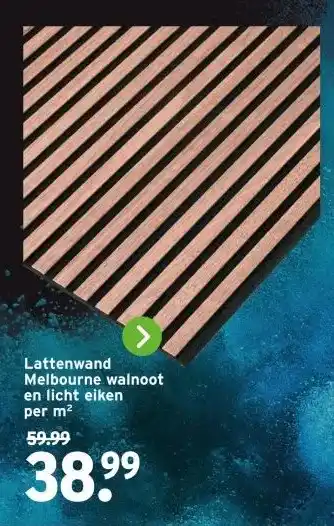 GAMMA Lattenwand Melbourne walnoot en licht eiken aanbieding