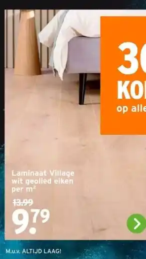 GAMMA Laminaat Village wit geolied eiken aanbieding