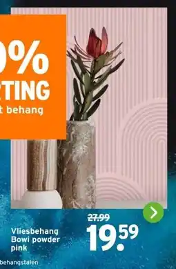 GAMMA Vliesbehang Bowi powder aanbieding