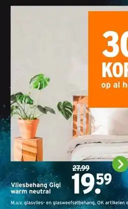 GAMMA Vliesbehang Gigi warm neutral aanbieding