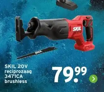 GAMMA SKIL 20V reciprozaag 3471CA brushless aanbieding