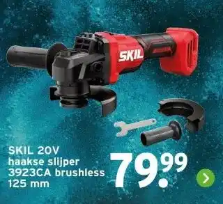 GAMMA SKIL 20V haakse slijper 3923CA brushless aanbieding