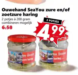 Coop Ouwehand SeaYou zure en/of zoetzure haring aanbieding