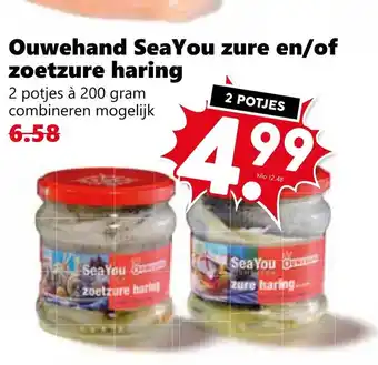 Coop Ouwehand SeaYou zure en/of zoetzure haring aanbieding