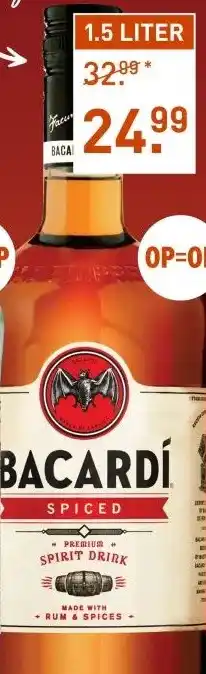 Gall & Gall Bacardí Spiced 150CL aanbieding