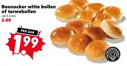 Coop Boonacker witte bollen of tarwebollen aanbieding