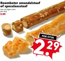 Coop Roomboter amandelstaaf of speculaasstaaf aanbieding