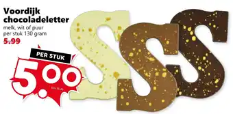 Coop Voordijk chocoladeletter aanbieding