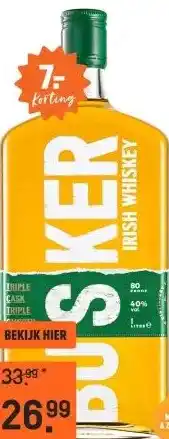 Gall & Gall The Busker Triple Cask Irish Whiskey 100CL aanbieding