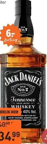 Gall & Gall Jack Daniel's Tennessee Whiskey 100CL aanbieding