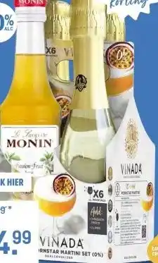 Gall & Gall Vinada Pornstar Martini Set 4X250CL aanbieding