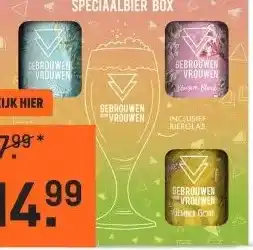 Gall & Gall Gebrouwen door Vrouwen Blikkenpakket Cadeauverpakking 4X33CL aanbieding