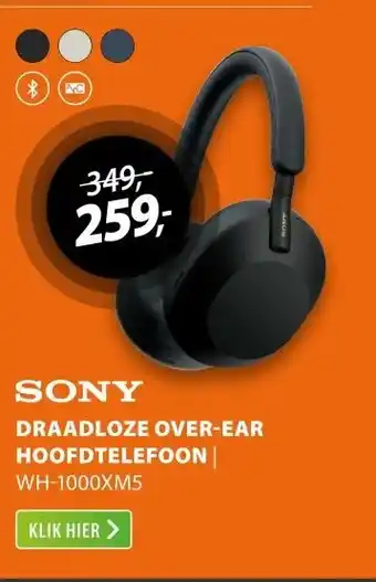 Expert Sony WH-1000XM5 Blauw aanbieding